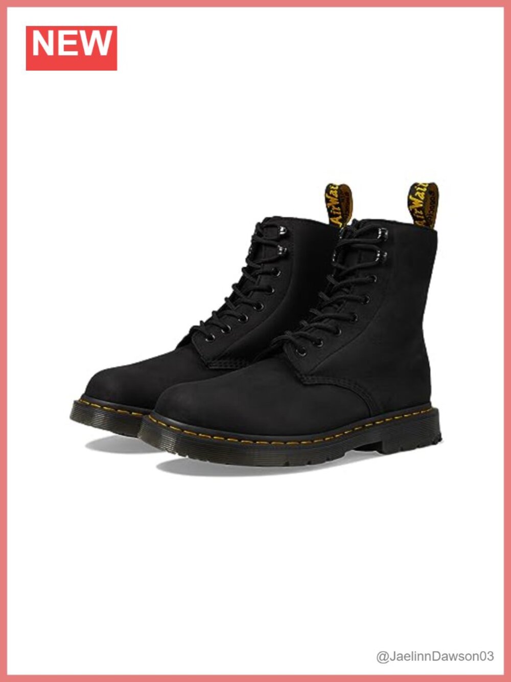Women's Water Resistant Combat Snow Boots Leather Fleece Lined Winter Grip